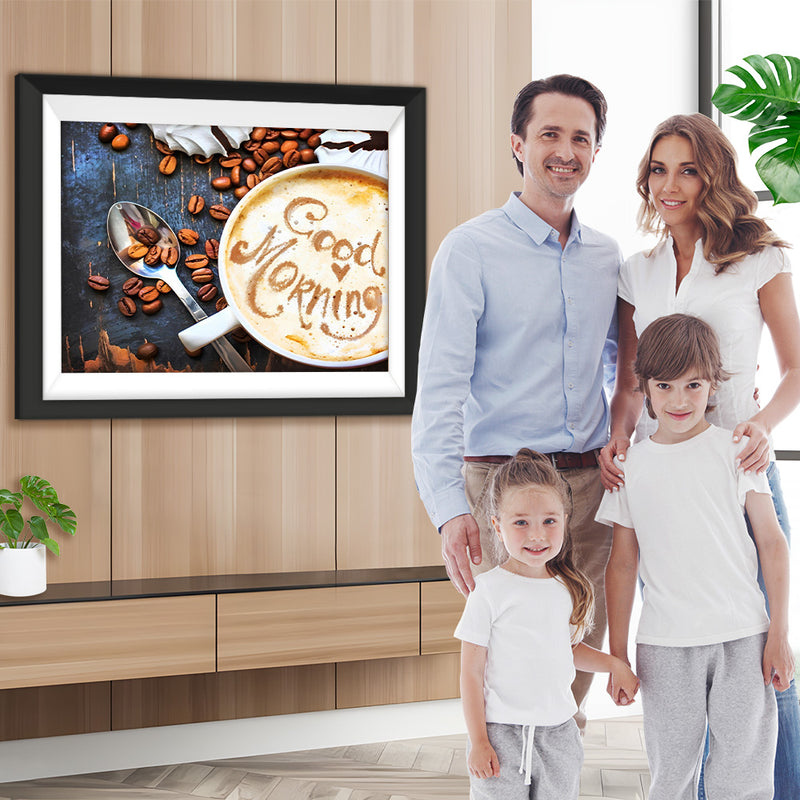 Grains de Café Broderie Diamant