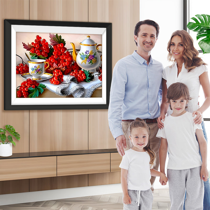 Thé et Raisins Broderie Diamant