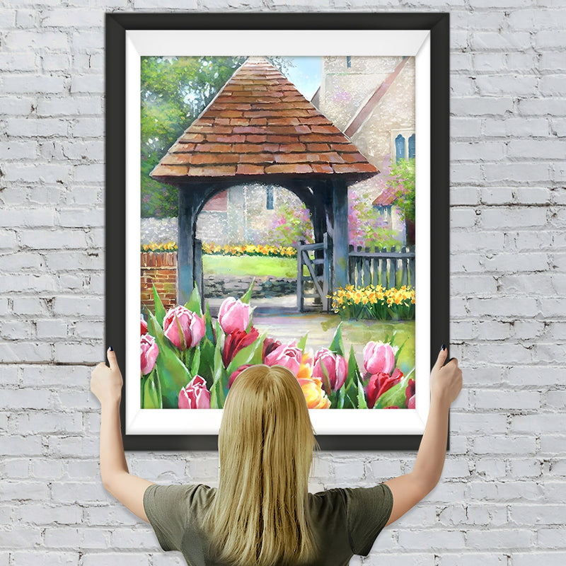 Tulipes dans le Jardin Broderie Diamant