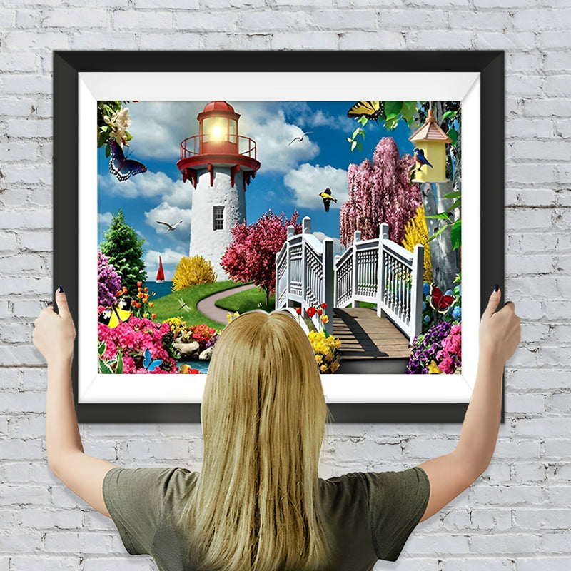 Jardin et Phare Broderie Diamant