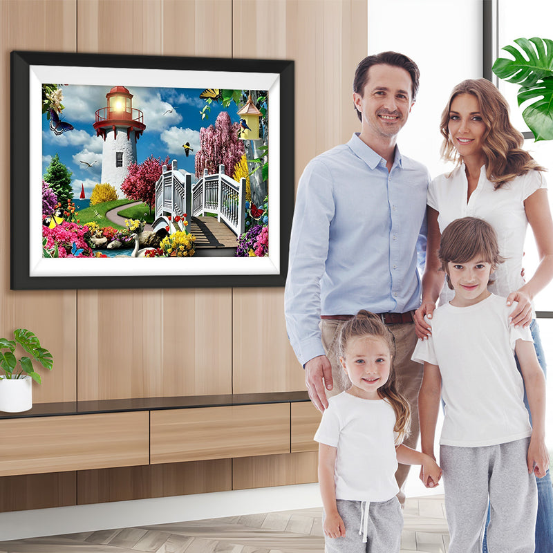 Jardin et Phare Broderie Diamant