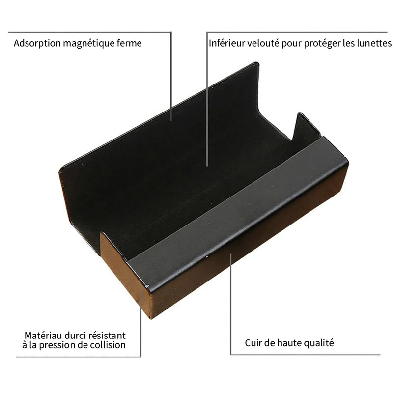 Étui de Rangement pour Lunettes en Cuir Paon Coloré Broderie Diamant