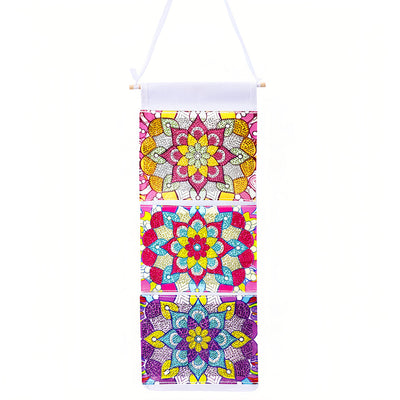 Mandala Lotus Maison Organisateur Sac de Rangement Suspendu Broderie Diamant