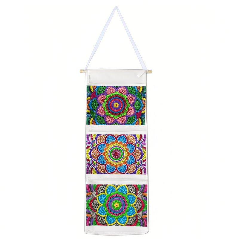 Beau Mandala Maison Organisateur Sac de Rangement Suspendu Broderie Diamant