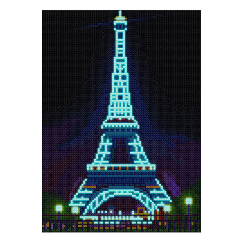 Broderie Diamant Lumineux de Strass en Cristal La Tour Eiffel