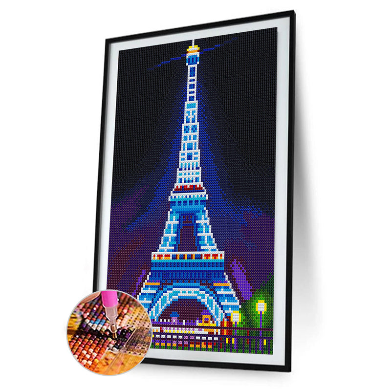 Broderie Diamant Lumineux de Strass en Cristal La Tour Eiffel