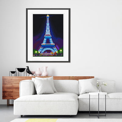 Broderie Diamant Lumineux de Strass en Cristal La Tour Eiffel