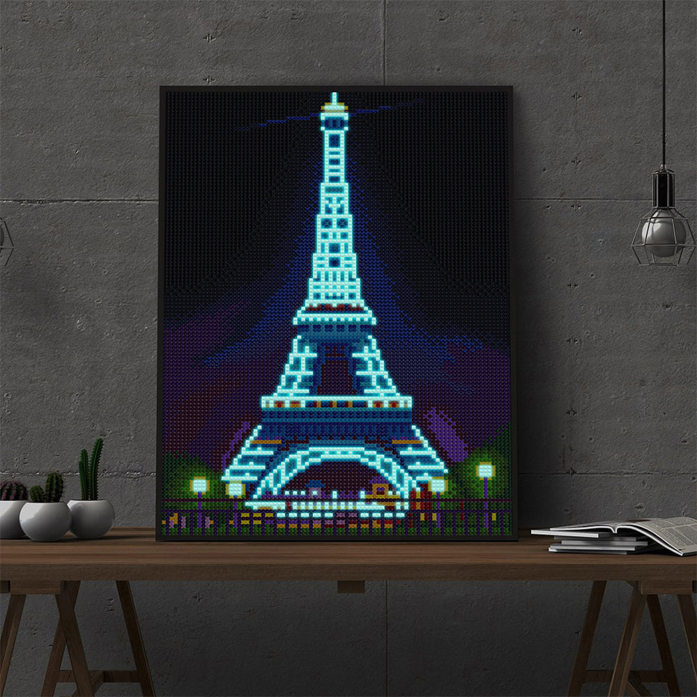 Broderie Diamant Lumineux de Strass en Cristal La Tour Eiffel