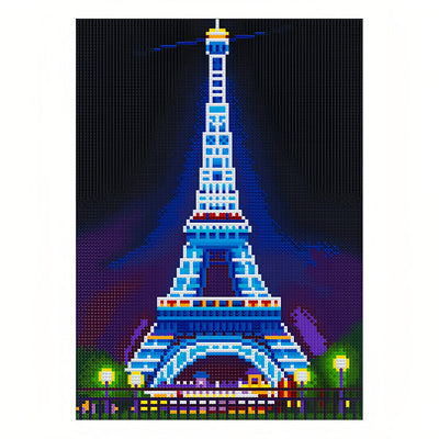 Broderie Diamant Lumineux de Strass en Cristal La Tour Eiffel