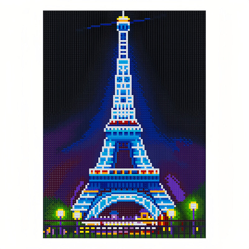 Broderie Diamant Lumineux de Strass en Cristal La Tour Eiffel