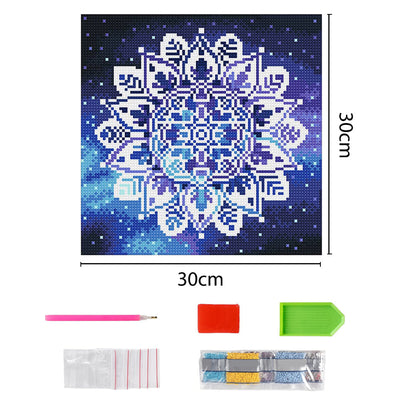 Broderie Diamant Lumineux de Strass en Cristal Mandala Pétale