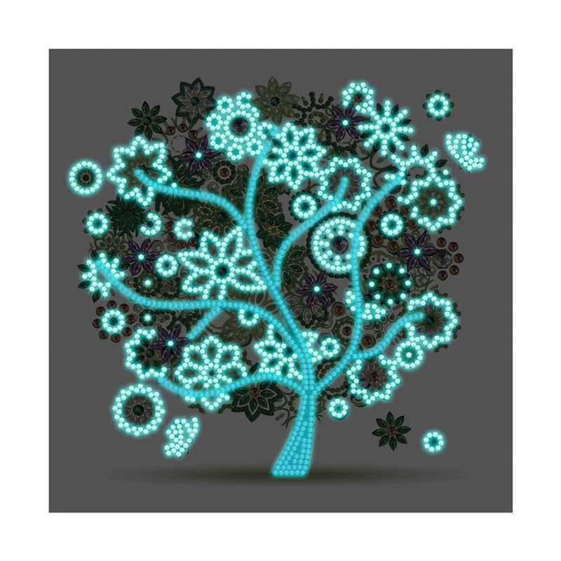 Broderie Diamant Lumineux de Forme Spéciale Arbre Vert Printanier