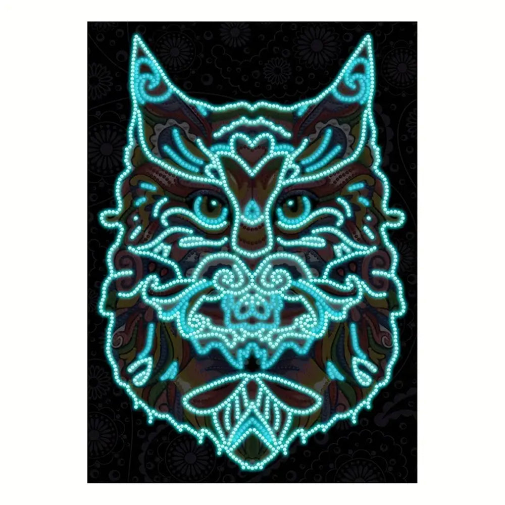 Broderie Diamant Lumineux de Strass en Cristal Hibou Coloré