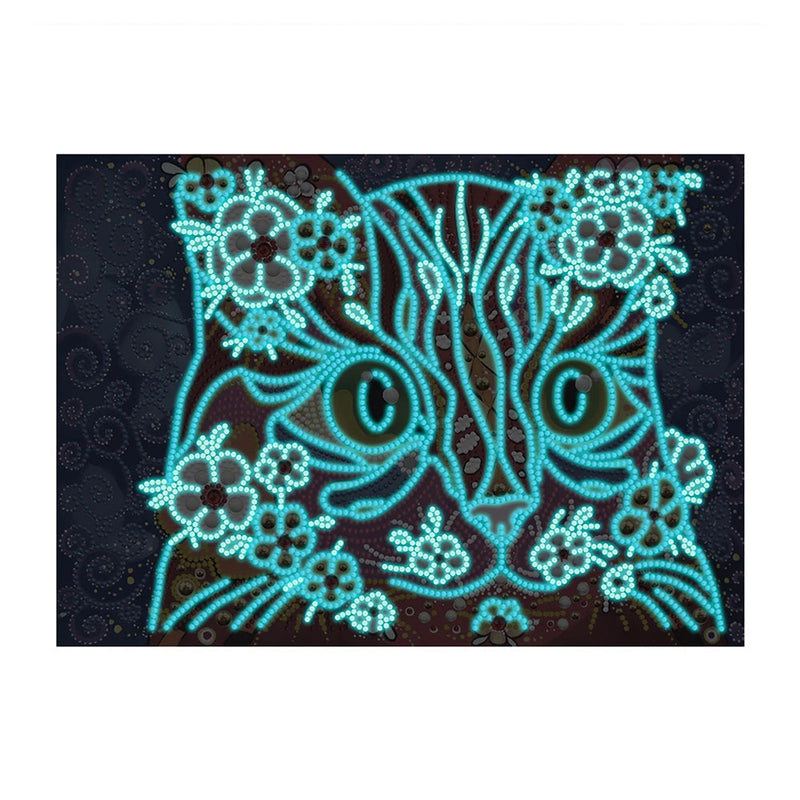 Broderie Diamant Lumineux de Forme Spéciale Hibou à Fleur