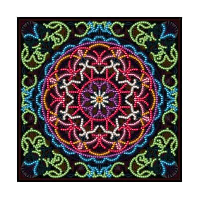 Broderie Diamant Lumineux de Forme Spéciale Coloré Mandala Rouge