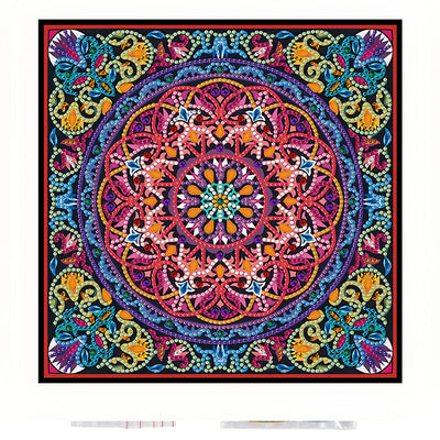 Broderie Diamant Lumineux de Forme Spéciale Coloré Mandala Rouge