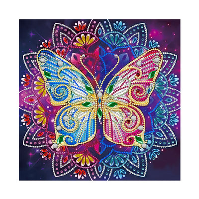 Broderie Diamant Lumineux de Forme Spéciale Coloré Mandala Papillon