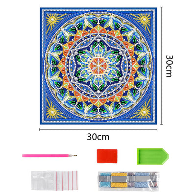 Broderie Diamant Lumineux de Forme Spéciale Coloré Mandala Carré