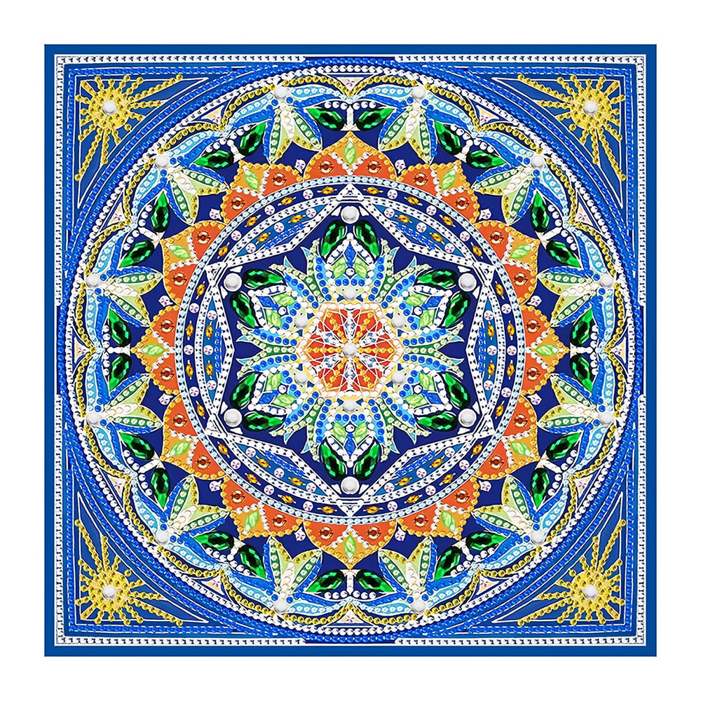 Broderie Diamant Lumineux de Forme Spéciale Coloré Mandala Carré