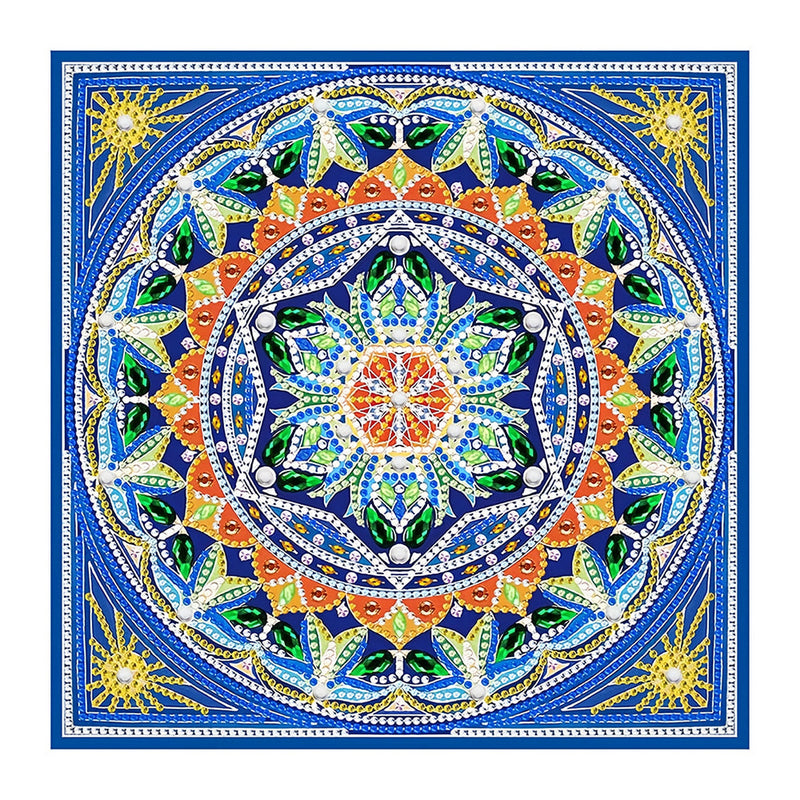 Broderie Diamant Lumineux de Forme Spéciale Coloré Mandala Carré