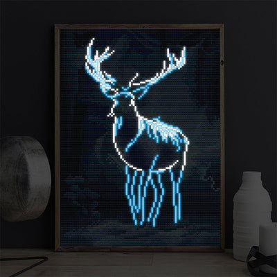 Broderie Diamant Lumineux de Strass en Cristal Cerf de La Nuit