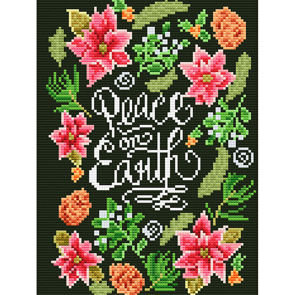 Broderie Diamant Lumineux de Strass en Cristal Fleur et Texte