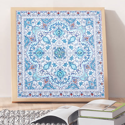 Broderie Diamant Lumineux de Forme Spéciale Mandala Bleu