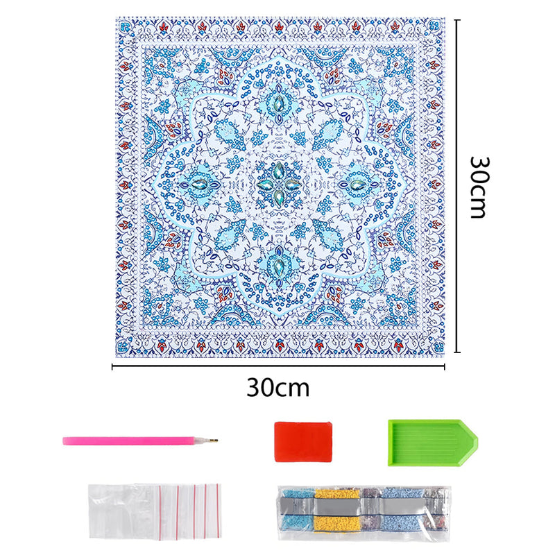 Broderie Diamant Lumineux de Forme Spéciale Mandala Bleu