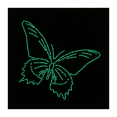 Broderie Diamant Lumineux de Forme Spéciale Papillon Bleu et Fleurs