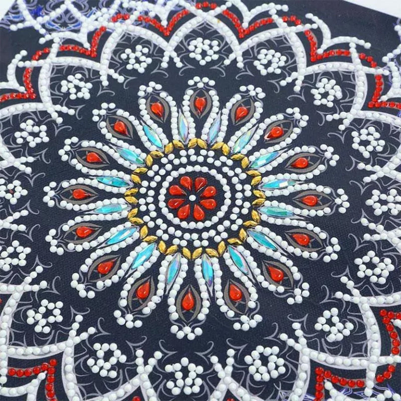 Broderie Diamant Lumineux de Forme Spéciale Mandala Pâquerette