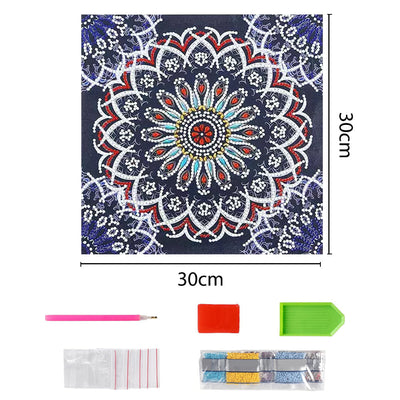 Broderie Diamant Lumineux de Forme Spéciale Mandala Pâquerette