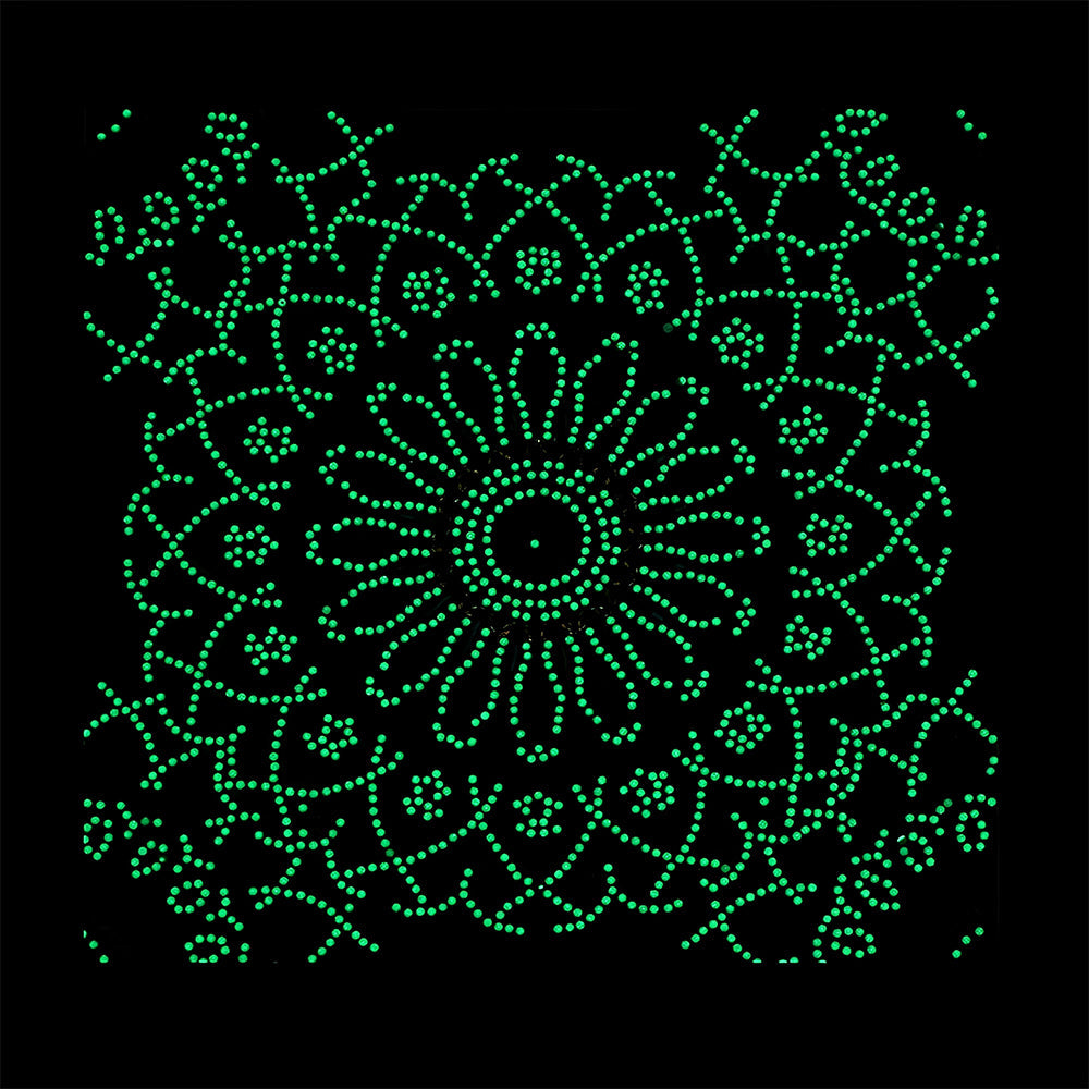 Broderie Diamant Lumineux de Forme Spéciale Mandala Lotus Rouge et Bleu