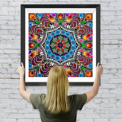 Mandala Coloré Broderie Diamant