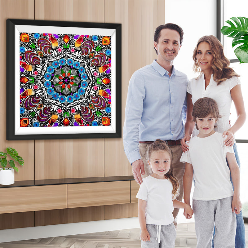 Mandala Coloré Broderie Diamant