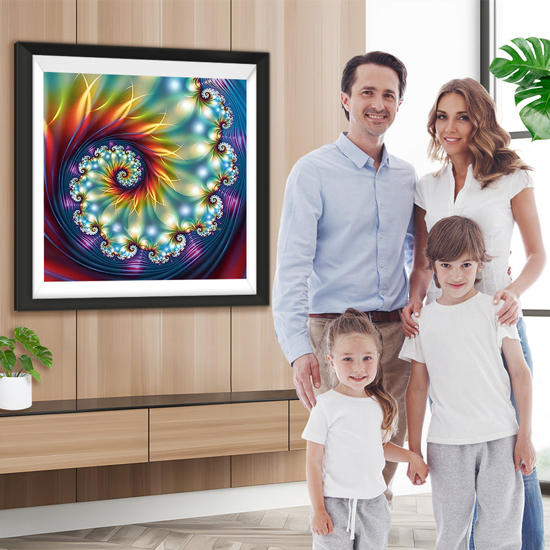 Mandala Abstrait Broderie Diamant