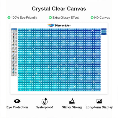 Fleurs Blanches dans L'Obscurité Broderie Diamant