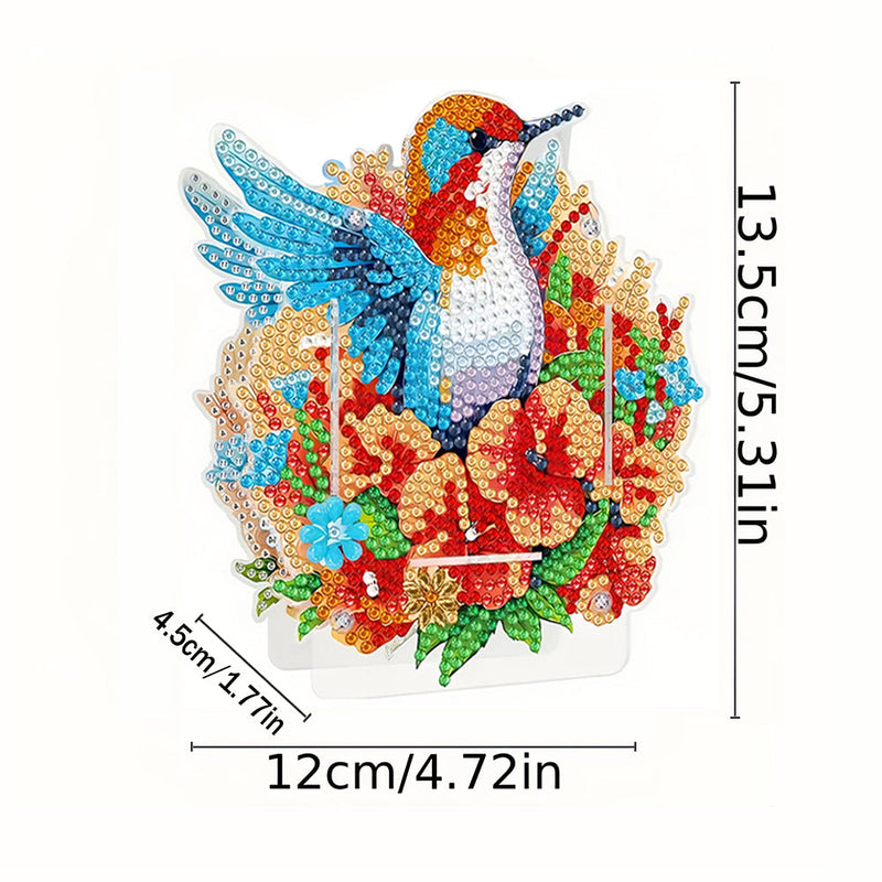 Porte-Stylo Oiseau à Fleurs Broderie Diamant