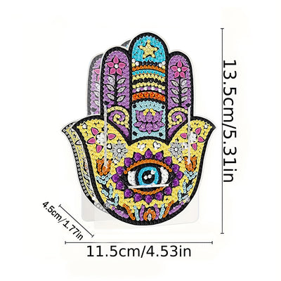 Porte-Stylo Main de Hamsa Broderie Diamant