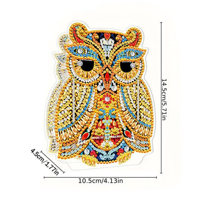 Porte-Stylo Hibou Doré Broderie Diamant