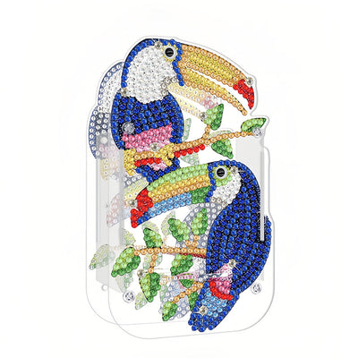 Porte-Stylo Deux Toucans Broderie Diamant