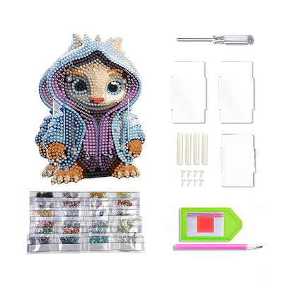 Porte-Stylo Petit Dinosaure Avec Chapeau Broderie Diamant