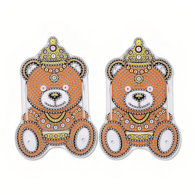 Porte-Stylo Marron Ours Broderie Diamant