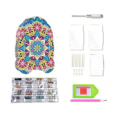 Porte-Stylo à Motif Mandala Coloré Broderie Diamant