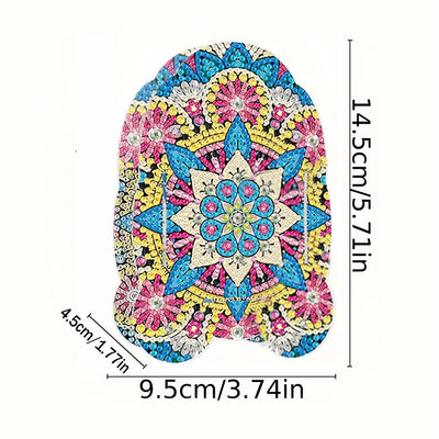 Porte-Stylo à Motif Mandala Coloré Broderie Diamant