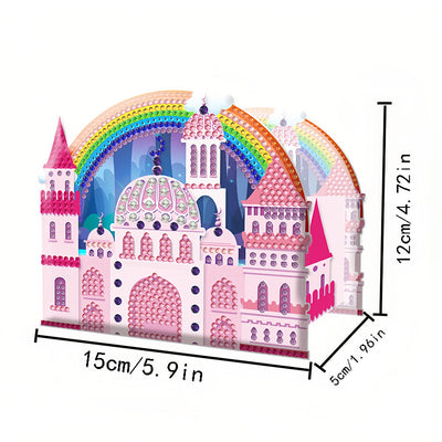 Porte-Stylo Château Arc-en-Ciel Broderie Diamant