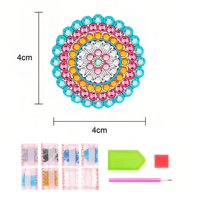 6Pcs Support d'Airbag pour Phone Portable Beau Mandala Broderie Diamant