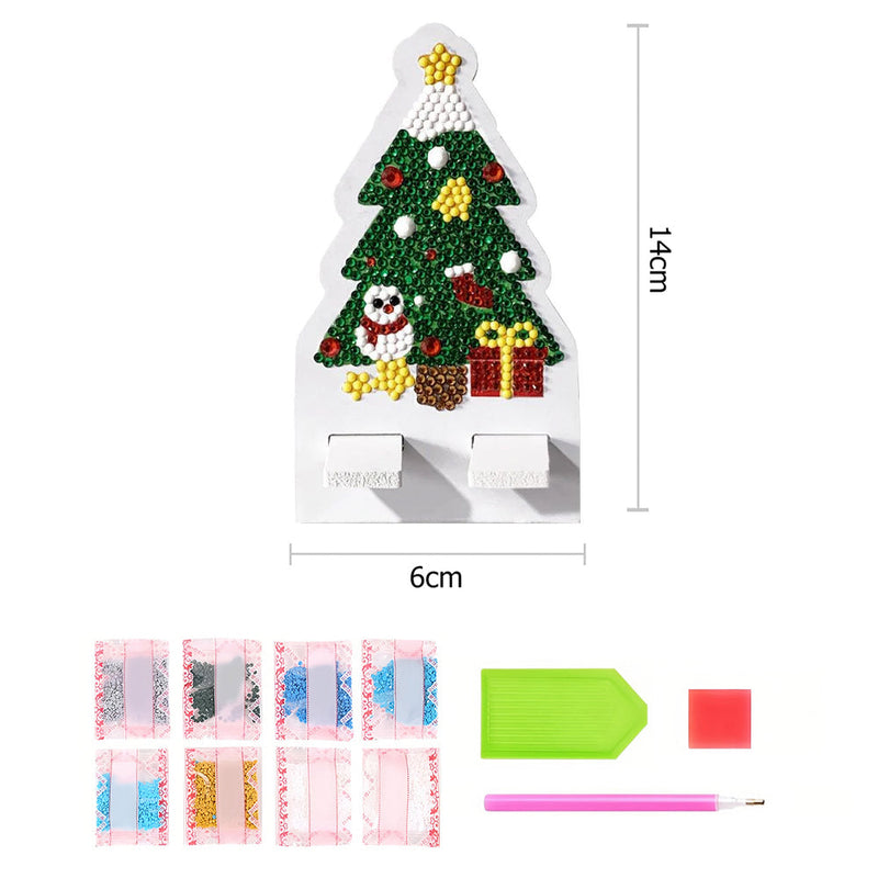 Support Résiné pour Phone Portable Arbre de Noël Broderie Diamant