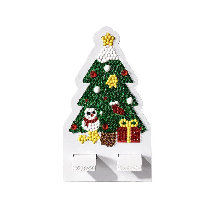 Support Résiné pour Phone Portable Arbre de Noël Broderie Diamant