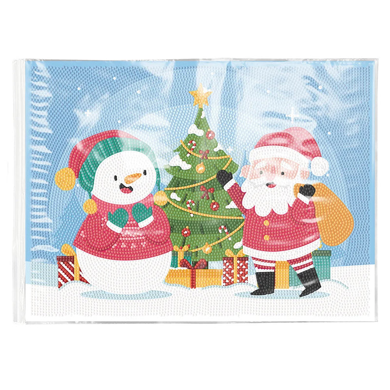 Sets de Table Bonhomme de Neige et Le Père Noël pour Décor Intérieur Broderie Diamant