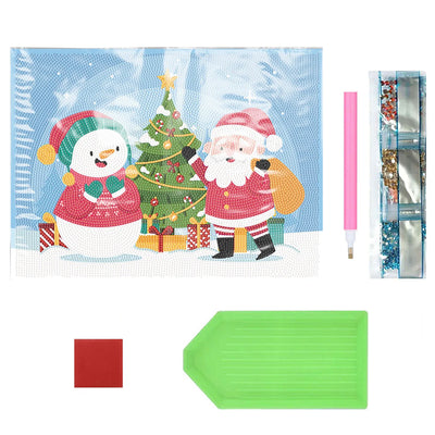 Sets de Table Bonhomme de Neige et Le Père Noël pour Décor Intérieur Broderie Diamant